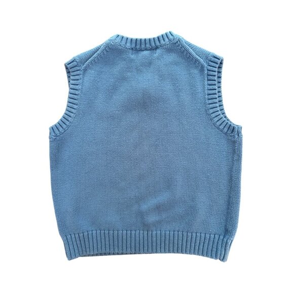 Polo Ralph Lauren Boys 100% Cotton Preppy Sweater Vest in Blue Size 5T Size 5 - Picture 3 of 4